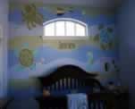 Nursery Under Ocean Animal Life Mural